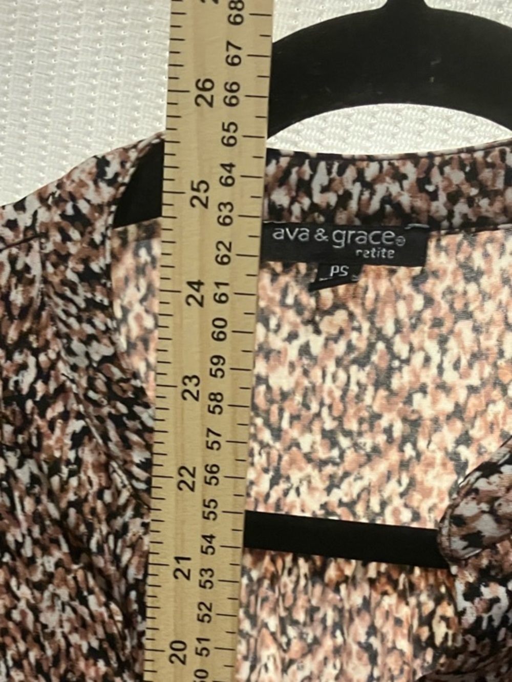 Ava & Grace Brown Speckled Short-Sleeve Blouse - Picture 4 of 7